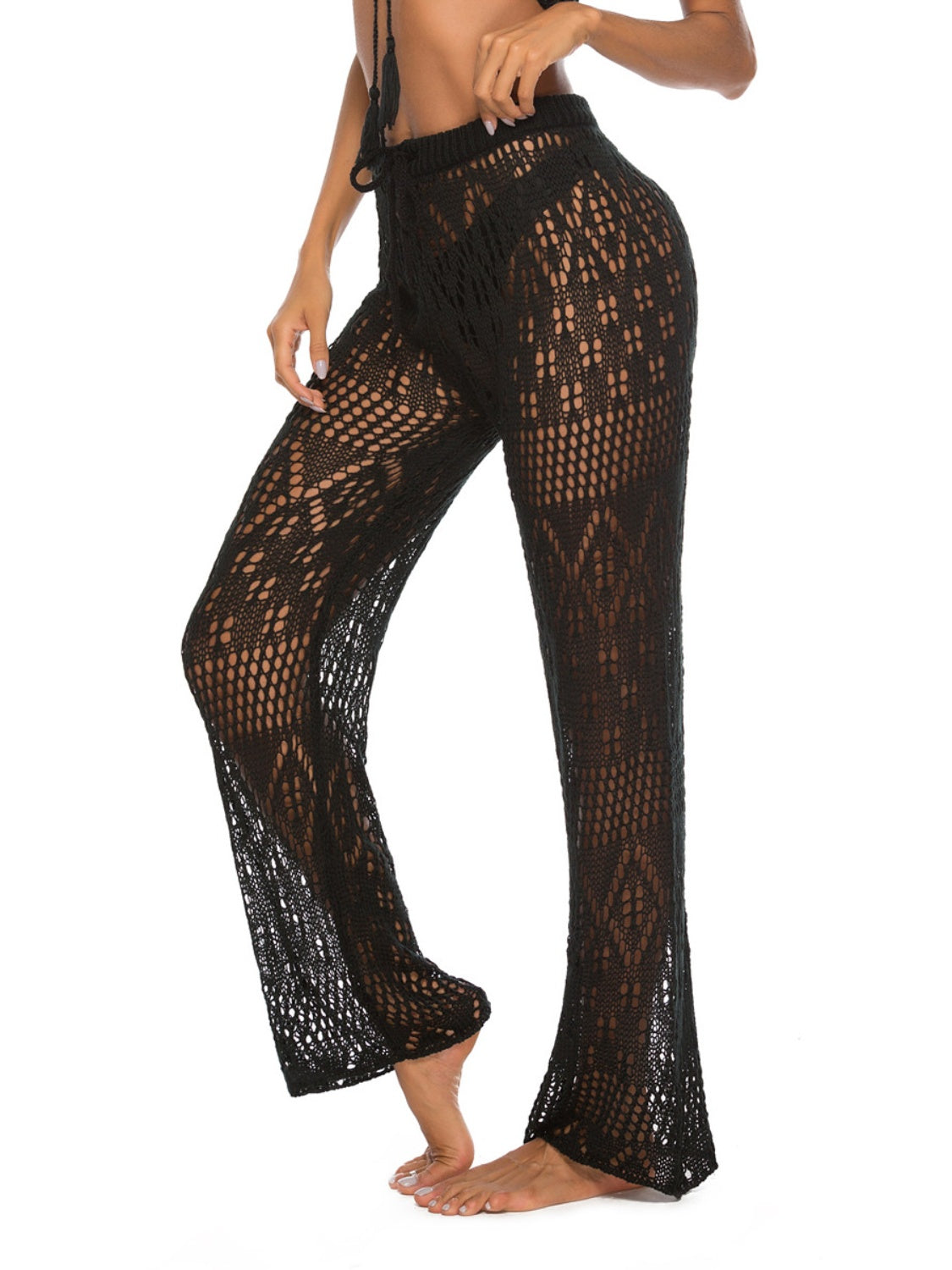 Cutout Straight Swim Pants