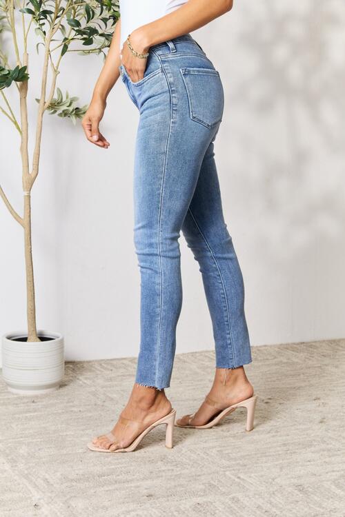 BAYEAS Raw Hem Skinny Jeans