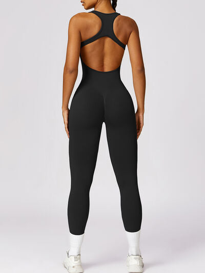 Cutout Racerback Active Jumpsuit