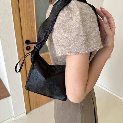 Leather Drawstring Shoulder Bag