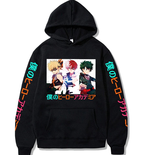 My Hero Academia Anime Men Hoodie Boku No Hero Academia Fashion Designer Streetwear Manga Bakugou Todoroki Deku Hoodies