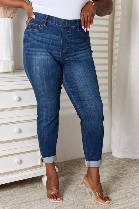 Judy Blue Skinny Cropped Jeans (available in plus size)