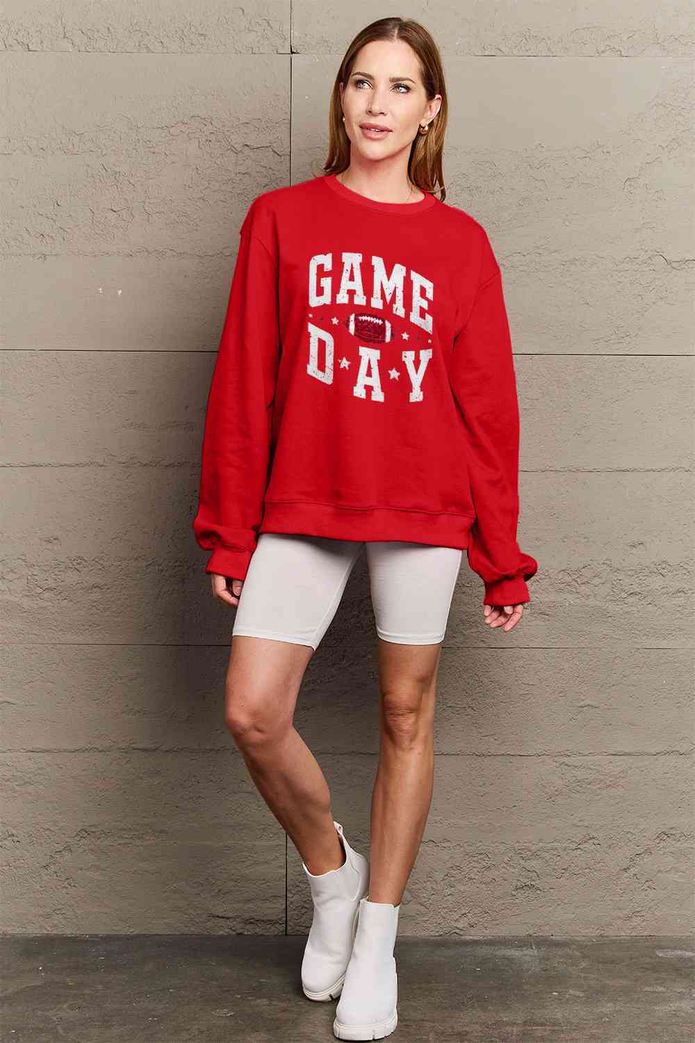 Simply Love Full Size GAME DAY Graphic Sweatshirt