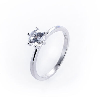 2 Piece Zircon 925 Sterling Silver Ring