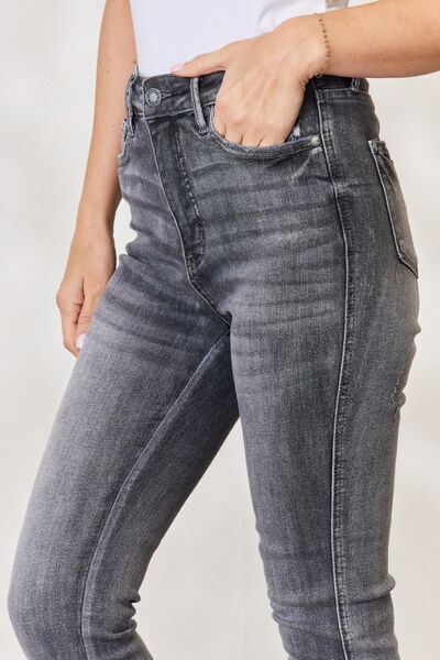 Judy Blue High Waist Tummy Control Release Hem Skinny Jeans(available in plus size)