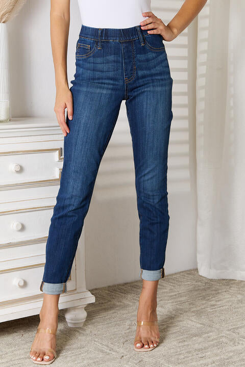 Judy Blue Skinny Cropped Jeans (available in plus size)