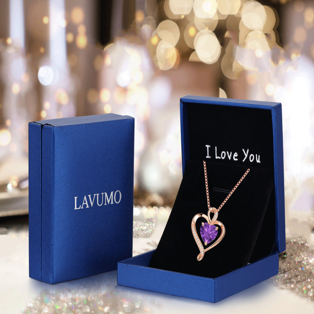 Heart Necklaces for Women 925 Sterling Silver Pendant Necklace Rose Gold White Gold/14K Gold Plated Love Necklace for Her Girlfriend Wife Valentines Day Birthday Women Jewelry Gifts 18"+2"