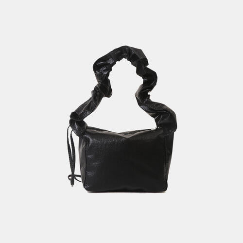 Leather Drawstring Shoulder Bag