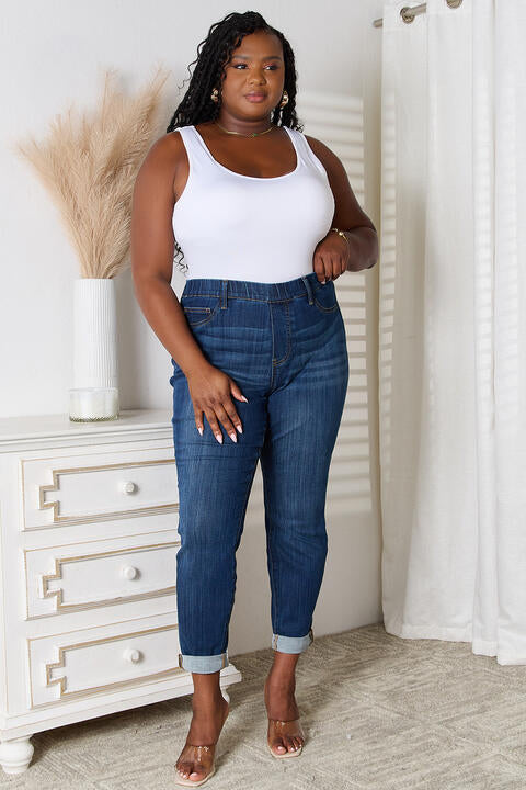 Judy Blue Skinny Cropped Jeans (available in plus size)