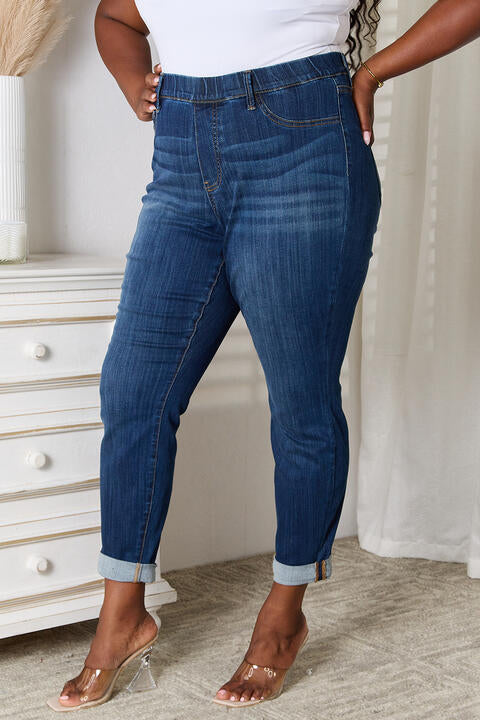 Judy Blue Skinny Cropped Jeans (available in plus size)