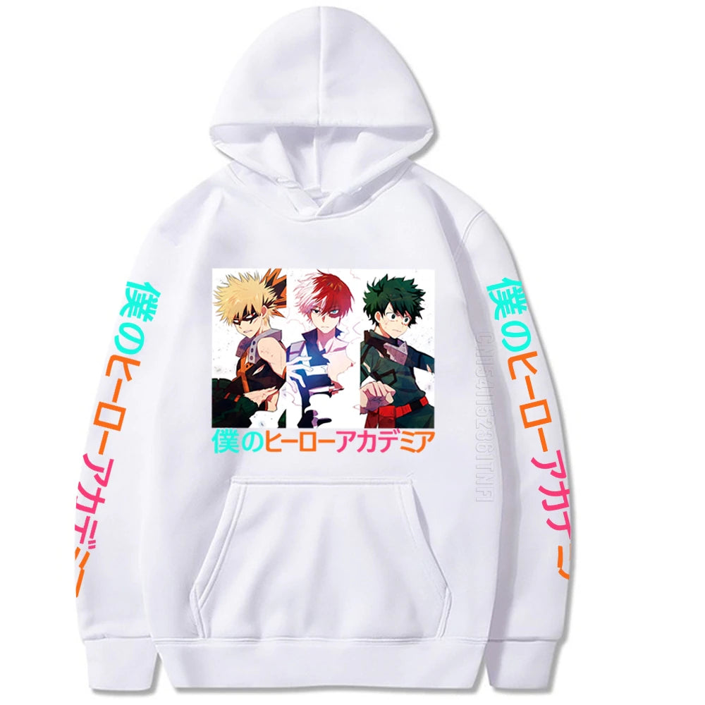 My Hero Academia Anime Men Hoodie Boku No Hero Academia Fashion Designer Streetwear Manga Bakugou Todoroki Deku Hoodies